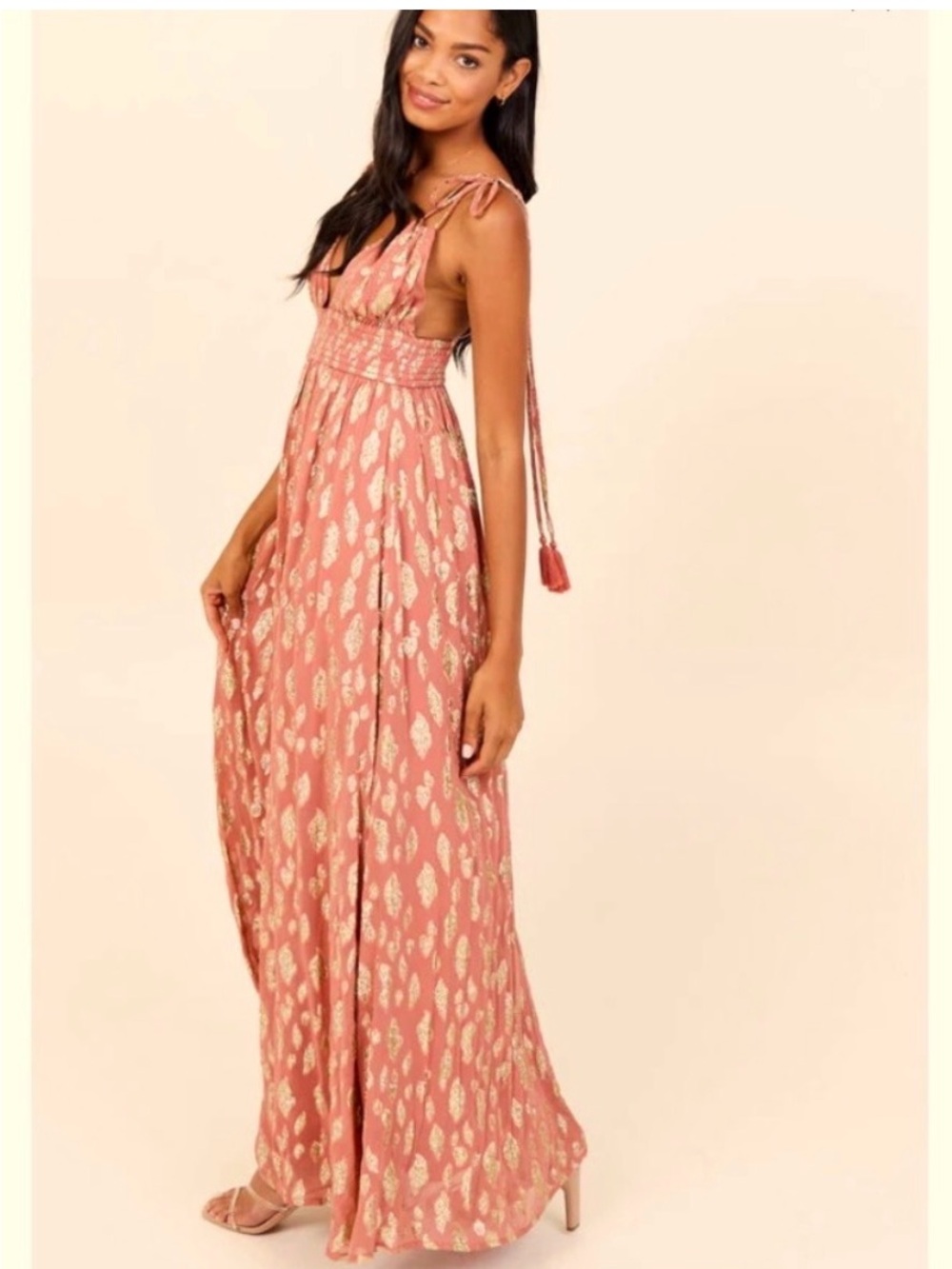 Pink and Gold Alter’d State Maxi Dress